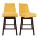 360 Degrees Swivel Upholstered Seat Bar Chairs Set of 2