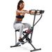 Sunny Health & Fitness Smart Upright Row-N-Ride Exerciser - NO. 077SMART - Black - 49.2*19.3*48.8