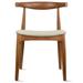 Walnut Dark Wood PU Leather or Beige Fabric Cushion Seat Dining Chairs Desk Side for Living Room Bedroom Kitchen Accent