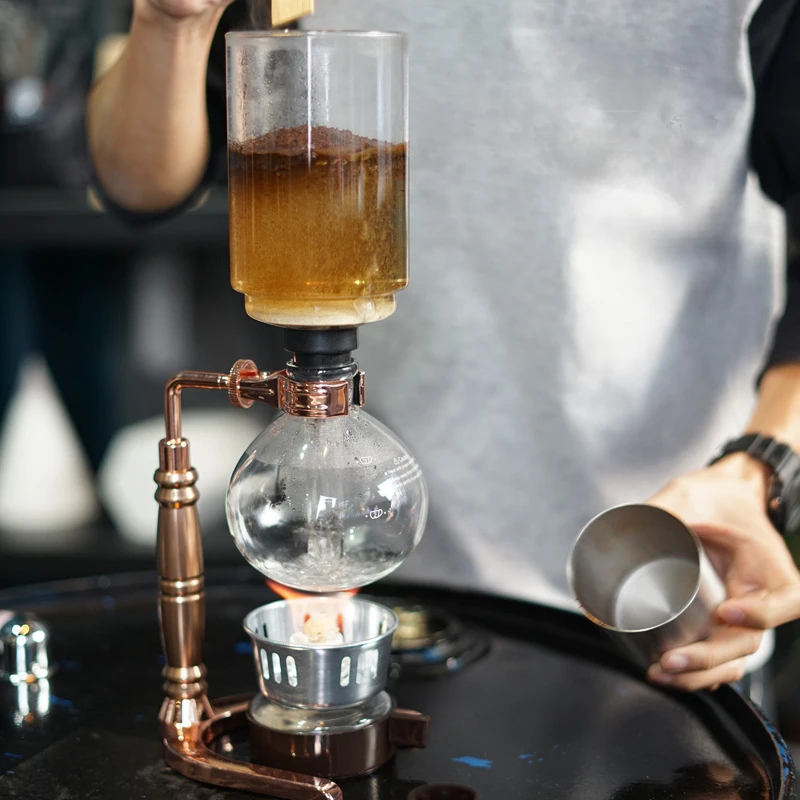 3/5 Tassen Siphon-Kaffeemaschine, Siphon-Kaffeekanne, widerstandsfähiges Glas, zum Brauen von Teegeschirr, Cafés Image
