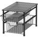 Stackable 2 Tier Sliding Basket Organizer Drawer