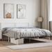 vidaXL Bed Frame Platform Metal Bed Frame with Headboard Bedroom Furniture