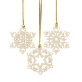 Mini Snowflake 3-Piece Ornament Set