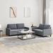 vidaXL Sofa Set with Cushions Couch Armchair for Living Room 2 Piece Velvet - 54.3" x 30.3" x 31.5"