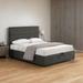 Underneath Storage Metal Upholstered Full Size Platform Bed with Headboard