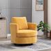 31.9"W Chenille Swivel Accent Barrel Chair and Comfy Round Accent 360 Degree Club Chair, Leisure Arm Chair