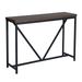 47.2" Console Table Long Sofa Side Table Entry Table, Walnut+black