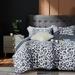 Leopard Print Designed Pattern Comforter Cover Set White & Black