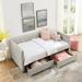 Twin/ Full Size Linen Upholstered Daybed Frame w/ Drawers & Nail Arms