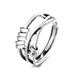 Men and Women Fidget Spinner Ring Unisex Adjustable Stacking Rotation Worry Ring