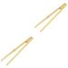 Set of 2 Bamboo Tongs for Baking Grilling Cooking Kitchen Utensils Accessories