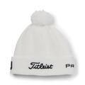 Titleist Unisex Tour Pom Baskenmütze, Weiß/Schwarz, One Size