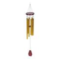 Metal Wind Chime with 6 Tubes Wooden Wind Bell Sympathy Memorial Wind Chimes Outdoor Windchime Memorial Gift for Garden Lawn Patio Home Decor Red 90cm