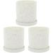 3pcs Orchid Planting Pot Round Design Flowerpot Desktop Flowerpot Home Office Flowerpot