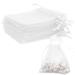 Organza Bags White Organza Bags 50Pcs Sheer Organza Bags 3 x 4 inch Jewelry Gift Bags Party Favor Bags with Drawstring Mesh Gift Pouches Mini Candy Bags for Wedding Christmas Party