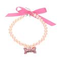 2pcs Dog Pearls Necklace Jewelry Exquisite Dog Collar Party Cat Dog Necklace Rhinestone Pearl Necklace