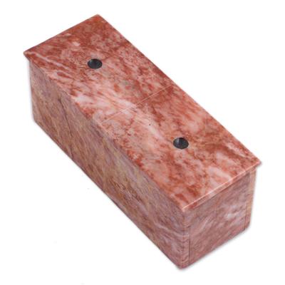 Chance and Skill,'Pink Marble Domino Set from Mexico'