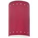 Ambiance 9 1/2"H Cerise Perfs Cylinder Closed ADA Sconce