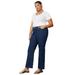 Plus Size Women's June Fit Boyfriend Jeans by June+Vie in Medium Blue (Size 22 W)