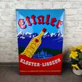 Blechschild Ettaler Kloster Liqueur Reklameschild Werbeschild Plakat Industrie Berlin Schild Werbetafel retro Kult Barschild Schnaps vintage