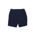 Eddie Bauer Khaki Shorts: Blue Print Mid-Length Bottoms - Women's Size 10 - Dark Wash