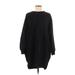 ASOS Casual Dress - Mini Crew Neck Long sleeves: Black Solid Dresses - Women's Size 8