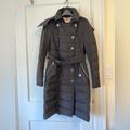 Burberry Jackets & Coats | Burberry Brit Belted Hooded Double-Breasted Down Coat Black Size S | Color: Black | Size: S