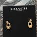 Coach Jewelry | Coach Designer Gold Stud Rhinestone Earrings Womens Jewelry Valentine’s Day | Color: Gold | Size: Os