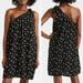 American Eagle Outfitters Dresses | American Eagle Black One Shoulder Ditsy Floral 2 Pocket Shift Dress Size S Nwt | Color: Black/White | Size: S