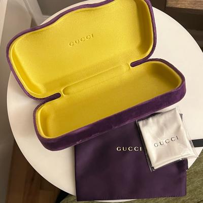 Gucci Accessories | Gucci Velvet Hard Eyeglass Sunglass Case Purple | Color: Green/Purple | Size: Os