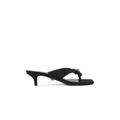 VERSACE Fabric Sandals in Black - Black. Size 38 (also in 36.5, 38.5, 39, 39.5).