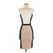 Weston Wear Casual Dress - Bodycon: Ivory Grid Dresses - Women's Size X-Small