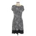 Connected Apparel Casual Dress - A-Line: Gray Color Block Dresses - Women's Size 10