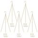 RIFNY Gold Hanging Basket Chain, Outdoor and Indoor Hanging Chains with Hooks for Pot Planters Bird Feeders Lantern Lamp, 24Inch 5Packs