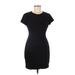 Bailey 44 Casual Dress - Sheath Crew Neck Short sleeves: Black Print Dresses - Women's Size Medium