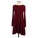 Old Navy Casual Dress - A-Line: Burgundy Solid Dresses - Women's Size X-Small