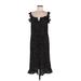 Shein Casual Dress - Midi Plunge Sleeveless: Black Dresses - Women's Size Medium