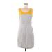 Gap Outlet Casual Dress - Shift: Gray Color Block Dresses - Women's Size 8