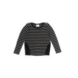 Hanna Andersson Pullover Sweater: Black Stripes Tops - Kids Boy's Size 110