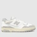 New Balance bb550 trainers in white & grey