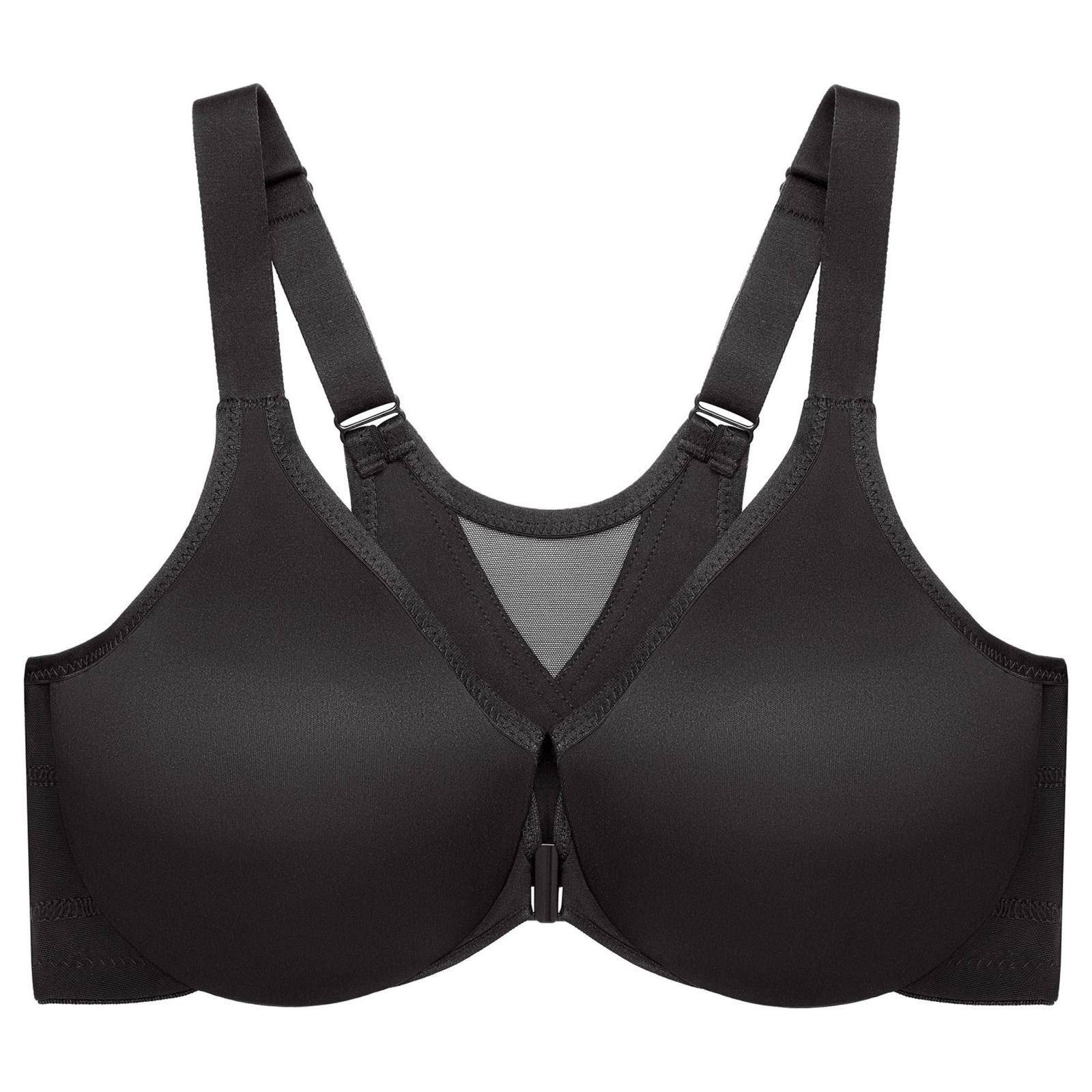 Glamorise Magiclift Wonderwire Posture Back Bra (Size 36-F) Black, Polyester