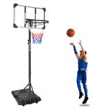 Kaden Ena INC Portable Basketball Goal System w/ Stable Base & Wheels Steel in Black/Gray | 106 H x 29 W in | Wayfair 231329BGW1408109661