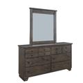 Progressive Furniture Inc. River Oaks 6 Drawer 64.75" W Double Dresser w/ Mirror Wood in Brown/Orange | 75.5 H x 64.75 W x 17 D in | Wayfair