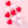 10 stücke rotes rosa Herz Cupcake Topper lieben Valentinstag Kuchen Picks Valentinstag Thema