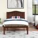 Twin Size Wood Platform Bed with Headboard For Kids