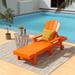 Polytrends Laguna All Weather Poly Pool Outdoor Chaise Lounge - with Arms and Wheels