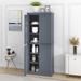 Tall Kitchen Pantry, 72.4" Minimalist Kitchen Storage Cabinet Organizer with 4 Doors and Adjustable Shelves