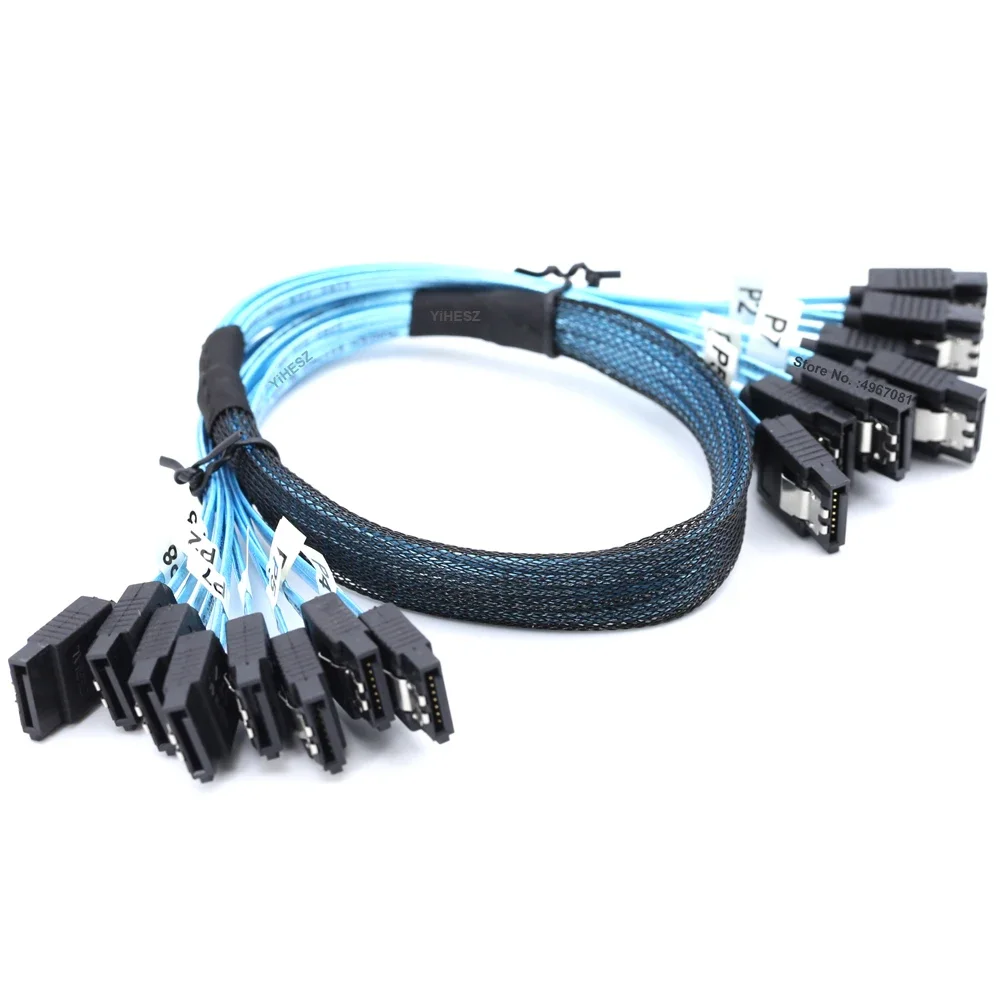 4/6/8-teiliges SATA-Kabel-Set, 4/6/8-Set, SATA 3.0-Kabel, PC, SATA-Kabel, SAS, 7-polig, 6 Gbit/s, Datenkabel für Festplatte, SSD-Laufwerk, NAS-Server-Host Image