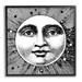 Stupell Industries Az-285-Framed Moon & Stars Face Print Canvas in Black | 17 H x 17 W x 1.5 D in | Wayfair az-285_fr_17x17