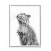 Stupell Industries Az-233-Framed Cat Bathroom Splash Print Canvas in Gray | 14 H x 11 W x 1.5 D in | Wayfair az-233_wfr_11x14